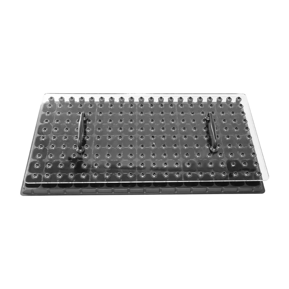 Custom Efficient Plastic Seedling Trays And Handheld Seeder Nursery Tool For Plant Sowing Different Holes For Different Plants S
