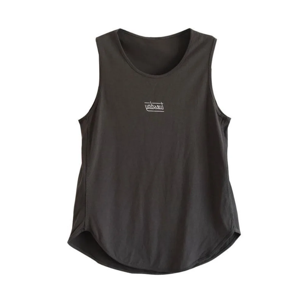 

Comfortable Loose Sleeveless T Shirt Large Size Simple Vest Top Women Curved Hem Summer Clothes Casual Tank Top Girl Ladies