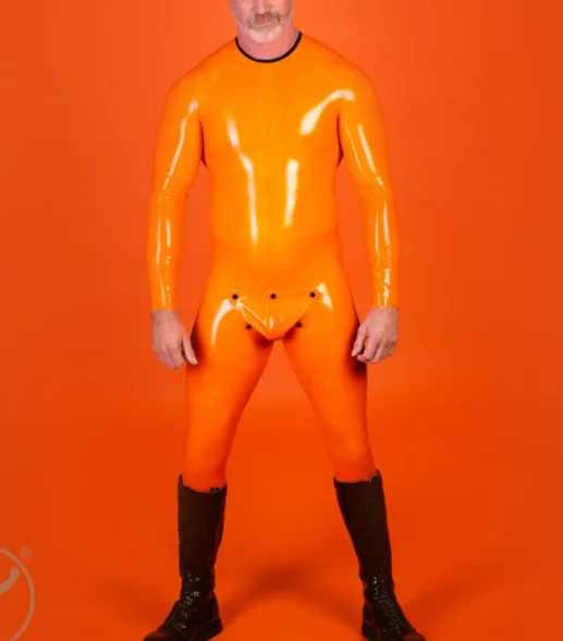 Latex Rubber Gummi Catsuit Bodysuit The crotch has a stopper Fashionable sports uniforms Suit