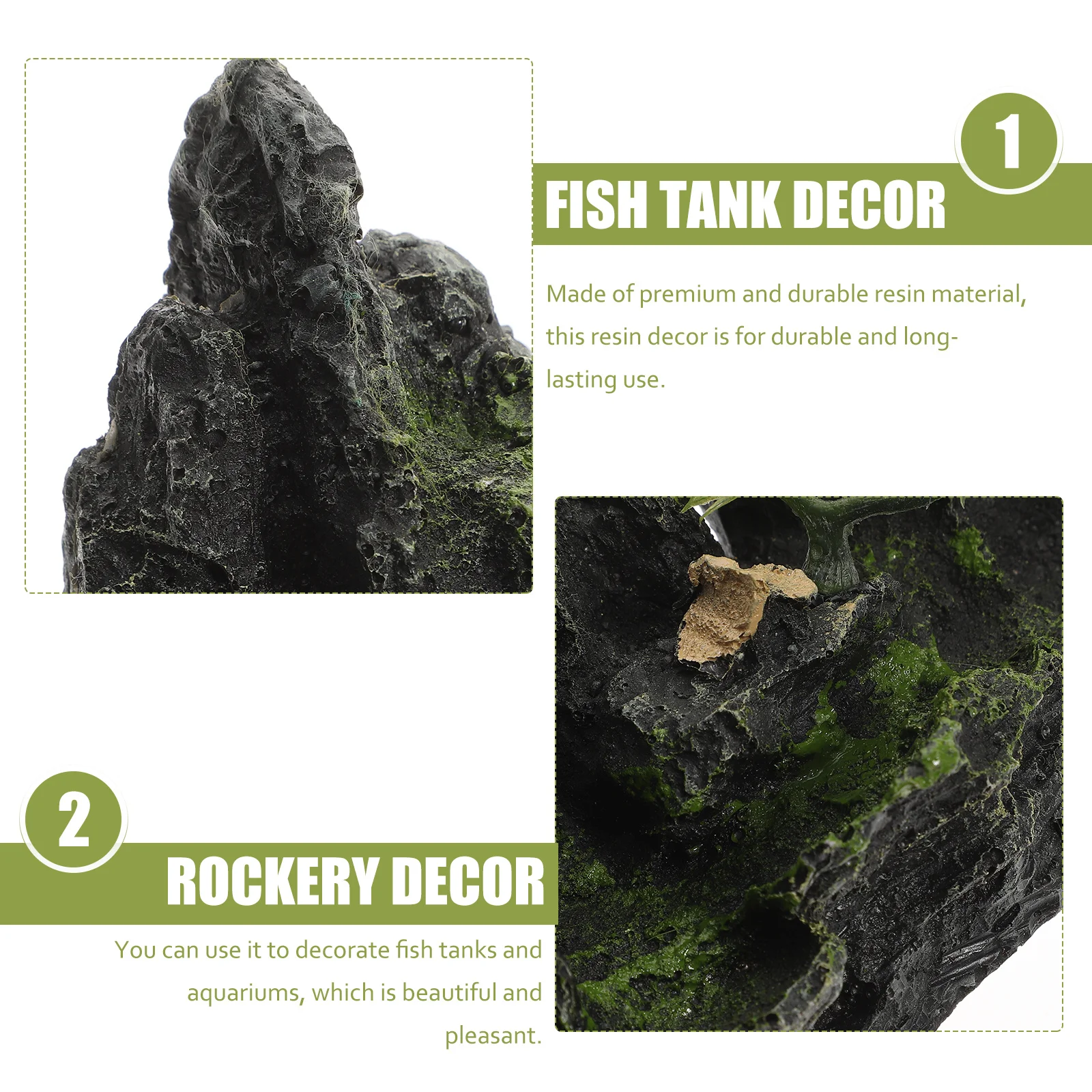 

BESPORTBLE Aquarium Rockery Fish Tank Decor for Betta Fish and Turtles Creative Statue Small Aquatic Decoration