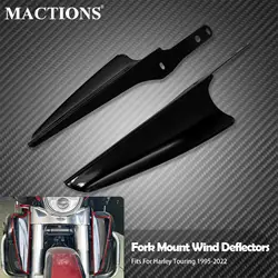 Motorcycle Black Fork Front Wind Baffle Windshield Deflector Trim For Harley Touring Electra Street Glide Road King FLHXS 95-22