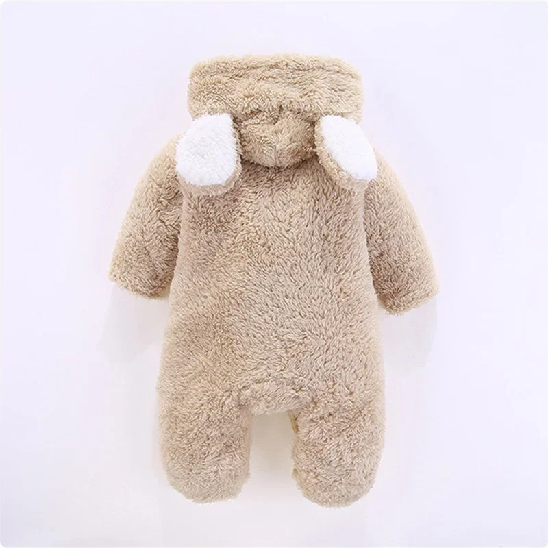 PatPat nuevo mono con capucha de diseño de oso lindo de algodón cálido de invierno para bebé recién nacido niño niña