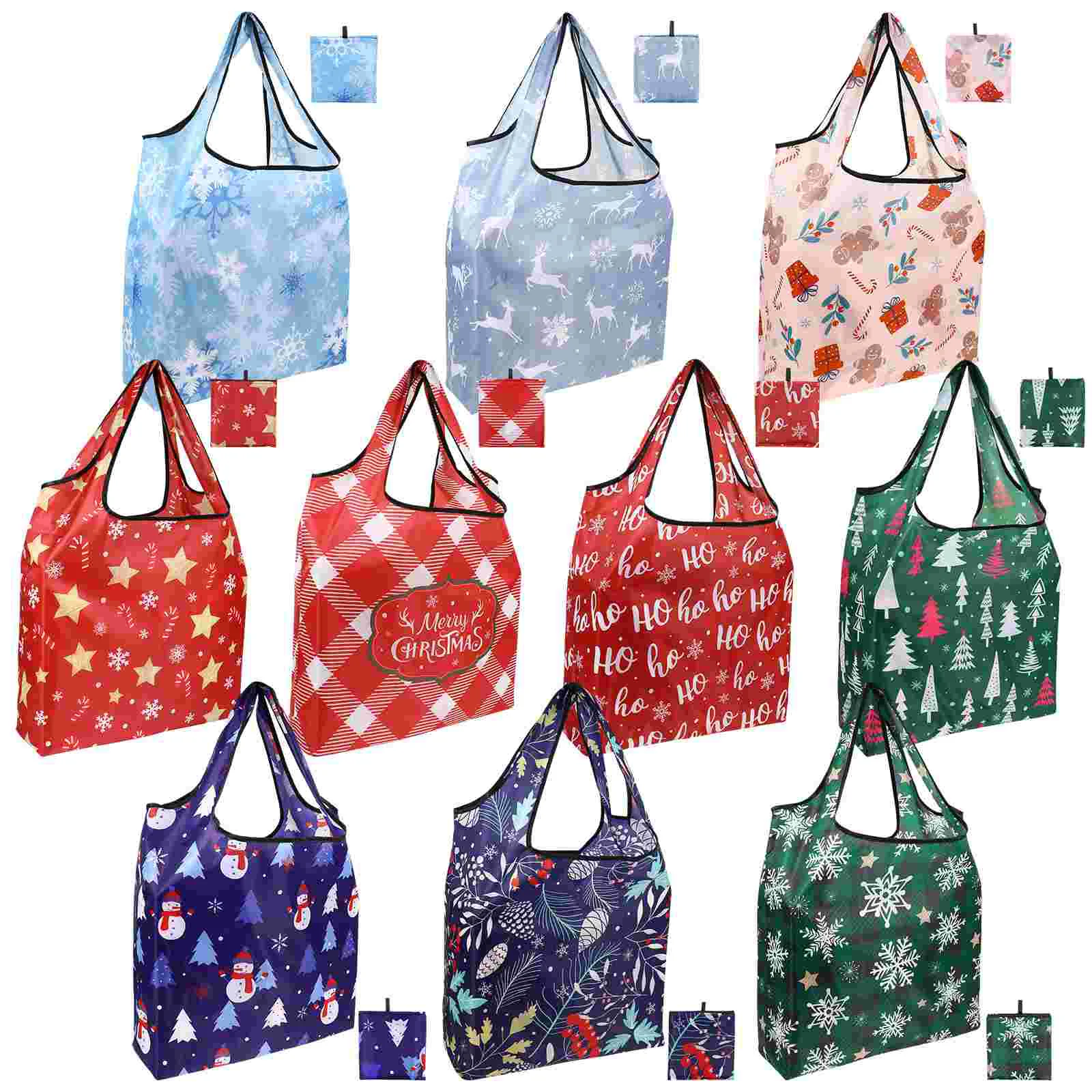 

Portable Shopping Bag Christmas Bags Large Capacity Tote Shopper Hand Fruit for Folding Grocery