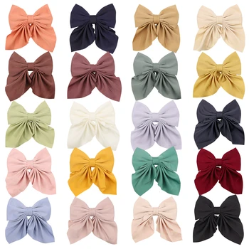 1 peça grandes laços de cabelo grampos de cabelo cetim duas camadas borboleta arco para meninas bowknot hairpin na moda acessórios para o cabelo