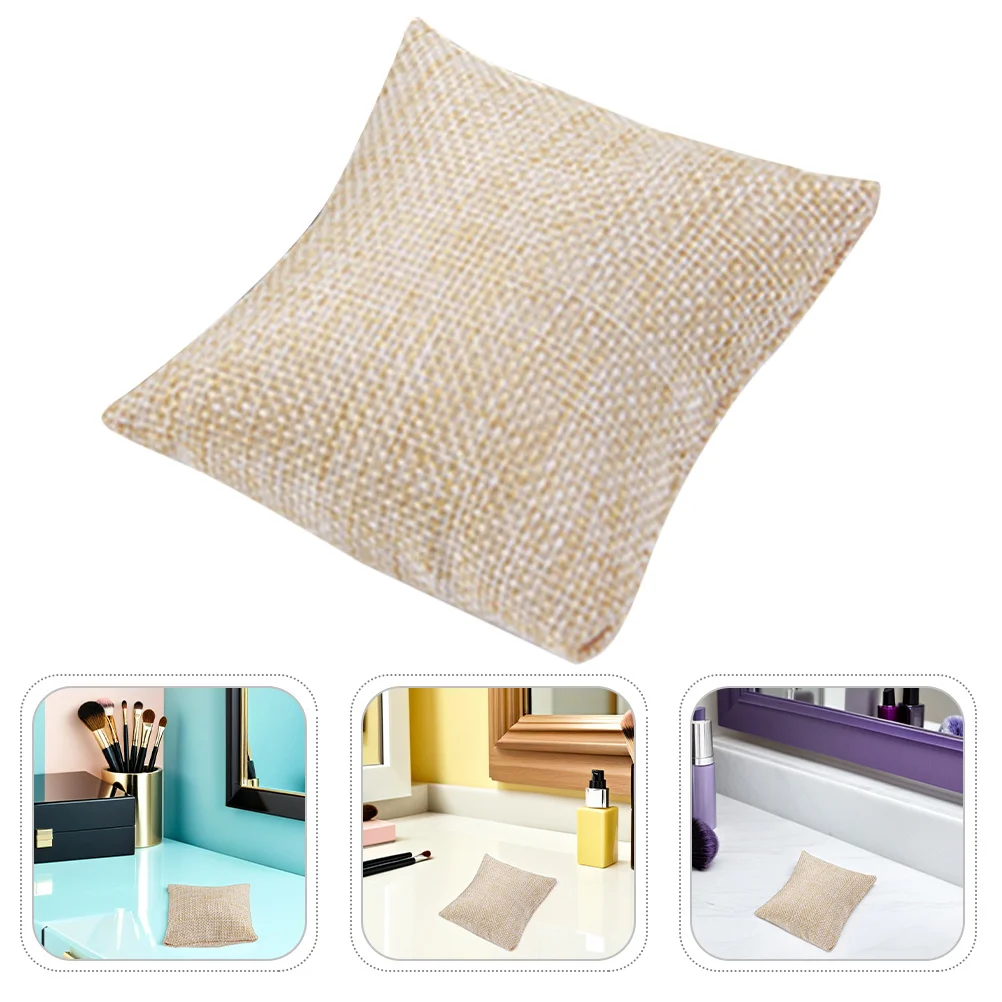

20 Pcs Pillows Linen Jewelry Display Bangle Cushions Bracelet Mat Holder Beige Displays for Vendors