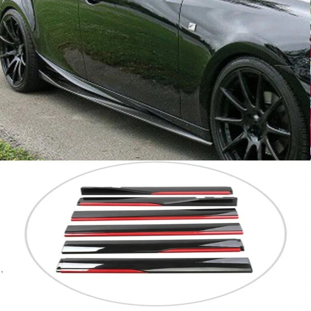 Car Side Skirt Extension Rocker Panel Splitter Lip For L-exus IS250 IS300 IS350 Exterior Diffuser Winglet Wings Body Kit