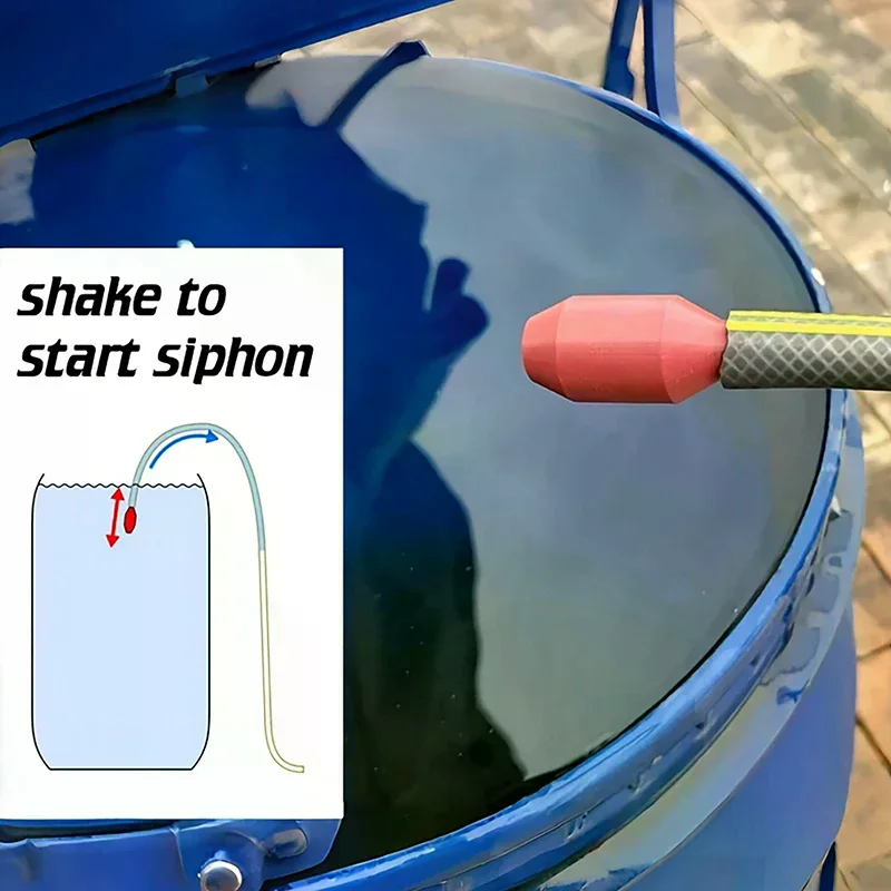 Self-Priming Siphon Pump For Water Manual Shake Operated Automatic Garden Hose Drainage Tool For Yard Pool Aquarium Transfer