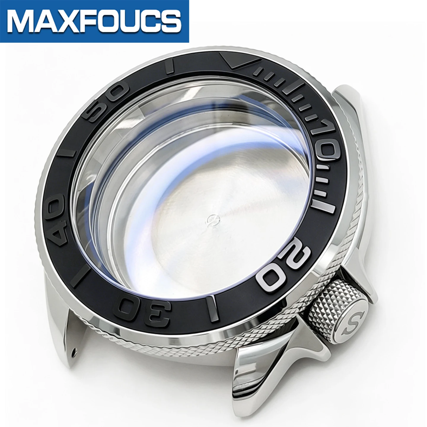 Prospex Geränderte Lünette SKX 3.8 Uhrengehäuse-Set Silber Poliert Passend für NH35/NH36/NH34 MOD Uhrengehäuse-Teile Saphir-Einsatz Maßanfertigung – Detail 16