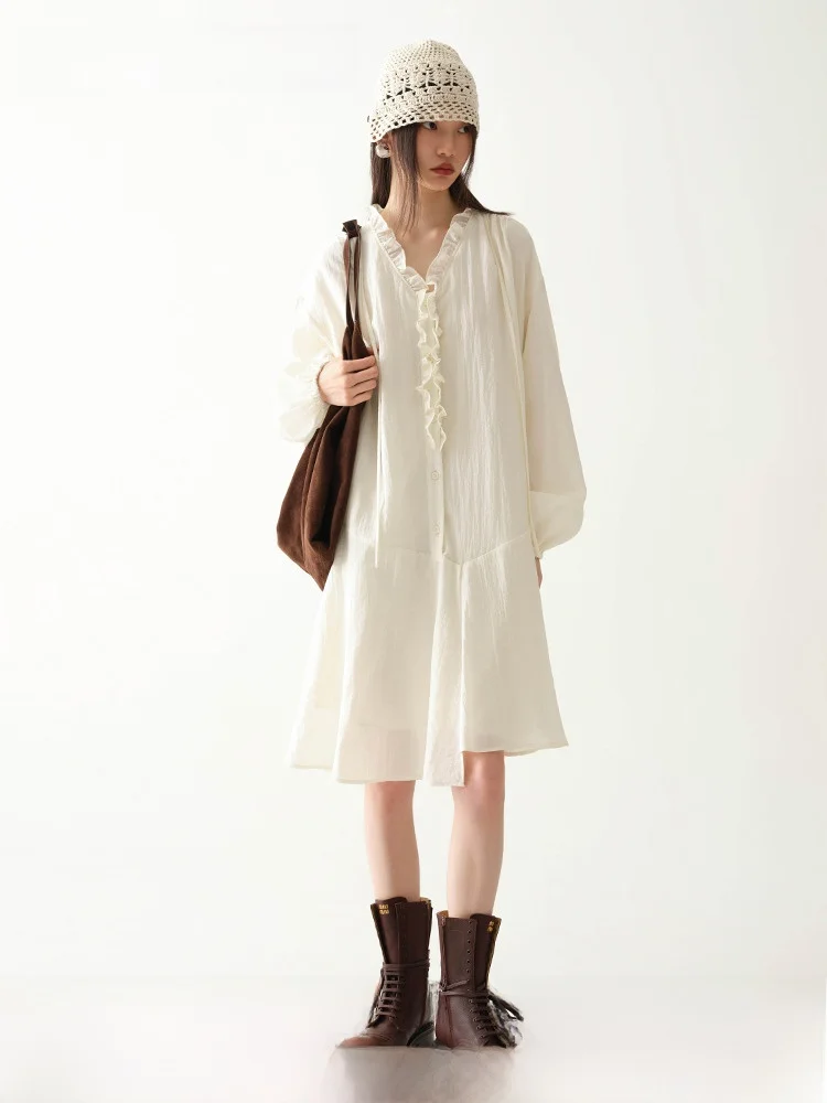 

Babymoon, весеннее новое свободное длинное женское платье с нерегулярным подолом, украшенное кружевными песками, высокой талией, удобный крой