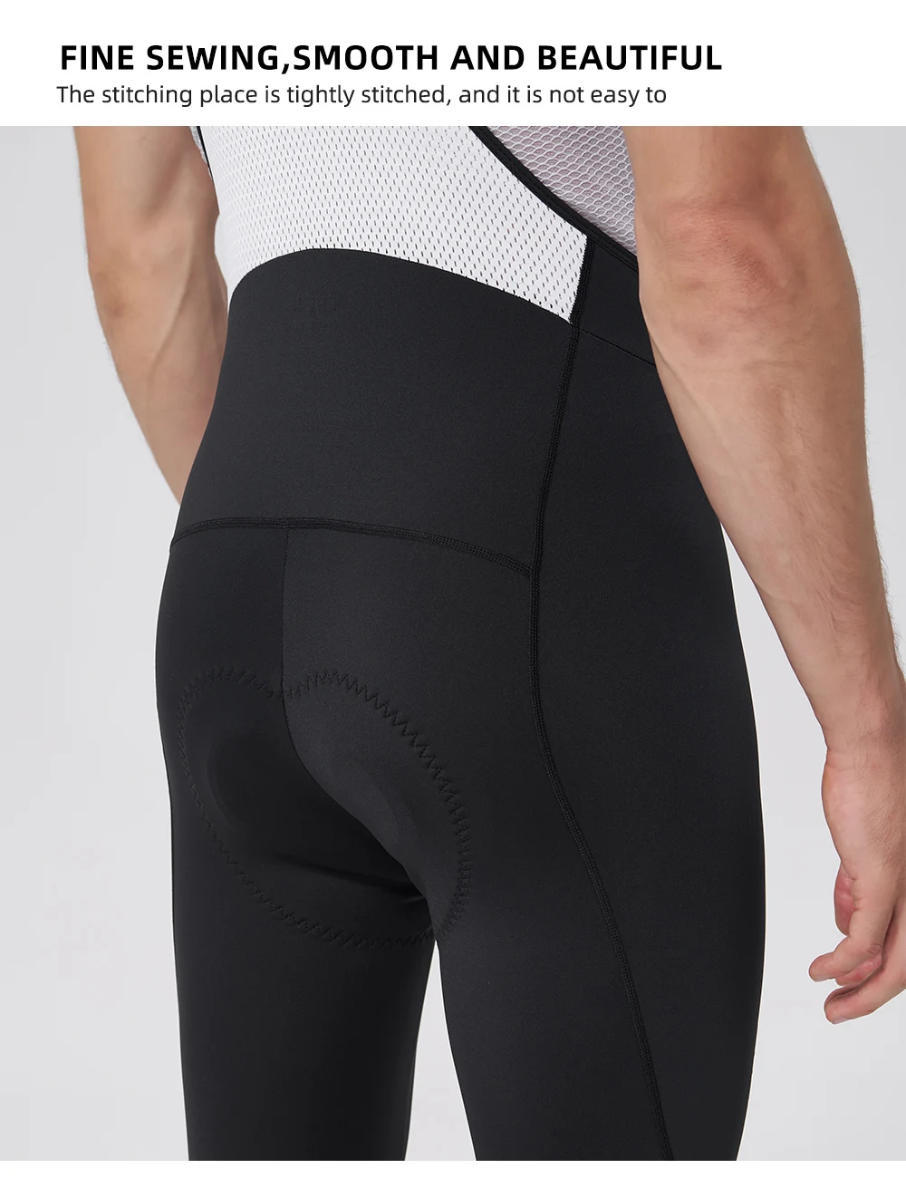 Cheji Cycling Lange Trägerhose, atmungsaktive Kompressions-Trägerhose für Herren – Detail 25