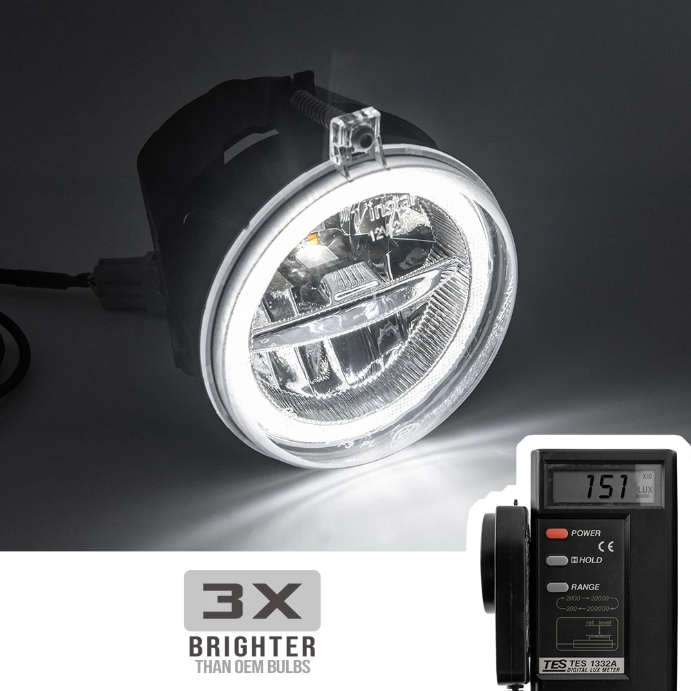 Led Fog Driving Lamps For Jeep Grand Cherokee 2005 2006 2007 2008 -2010 DRL Daytime Running light Position Light With Halo Ring