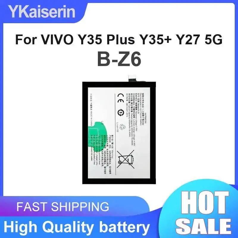 

B-Z6 For Vivo Y35 Plus Y35+ Y27 5G Reliable Power 5000mAh Mobile Phone Battery