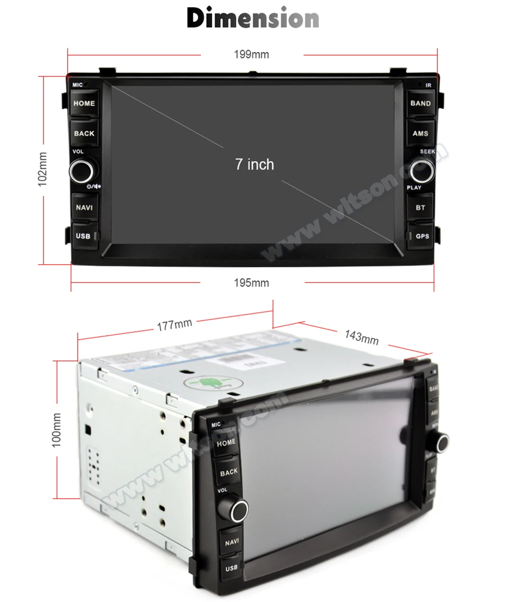 WITSON Android Stereo Car Radio Touch Screen OEM For KIA CEED 2007 2008 2009 Multimedia Player CarPlay Auto GPS Head Unit