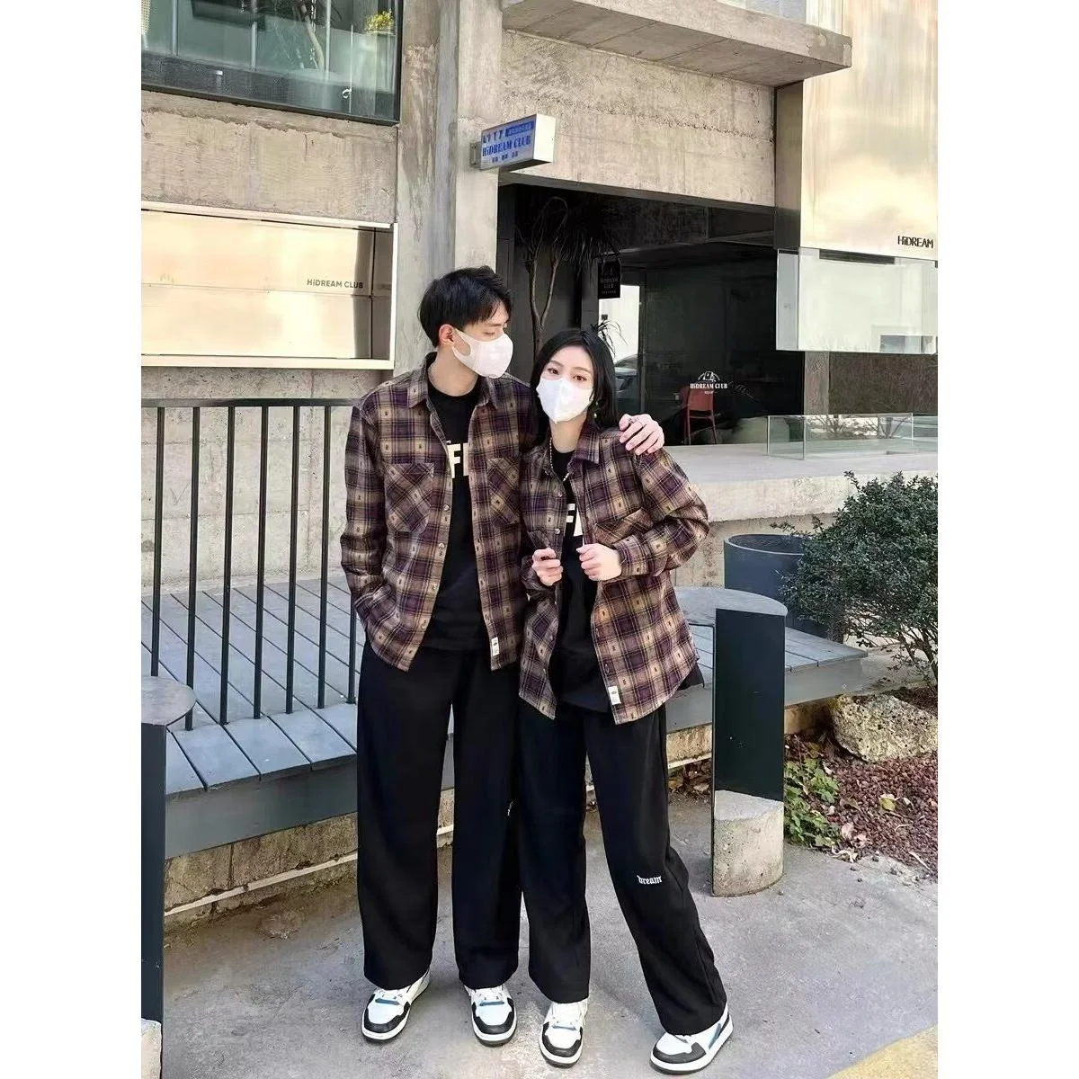 

Ретро-кардиган в американском стиле для мужчин и женщин, свободного кроя, в клетку, на весну-осень, универсальный, для пар, в стиле High Street.