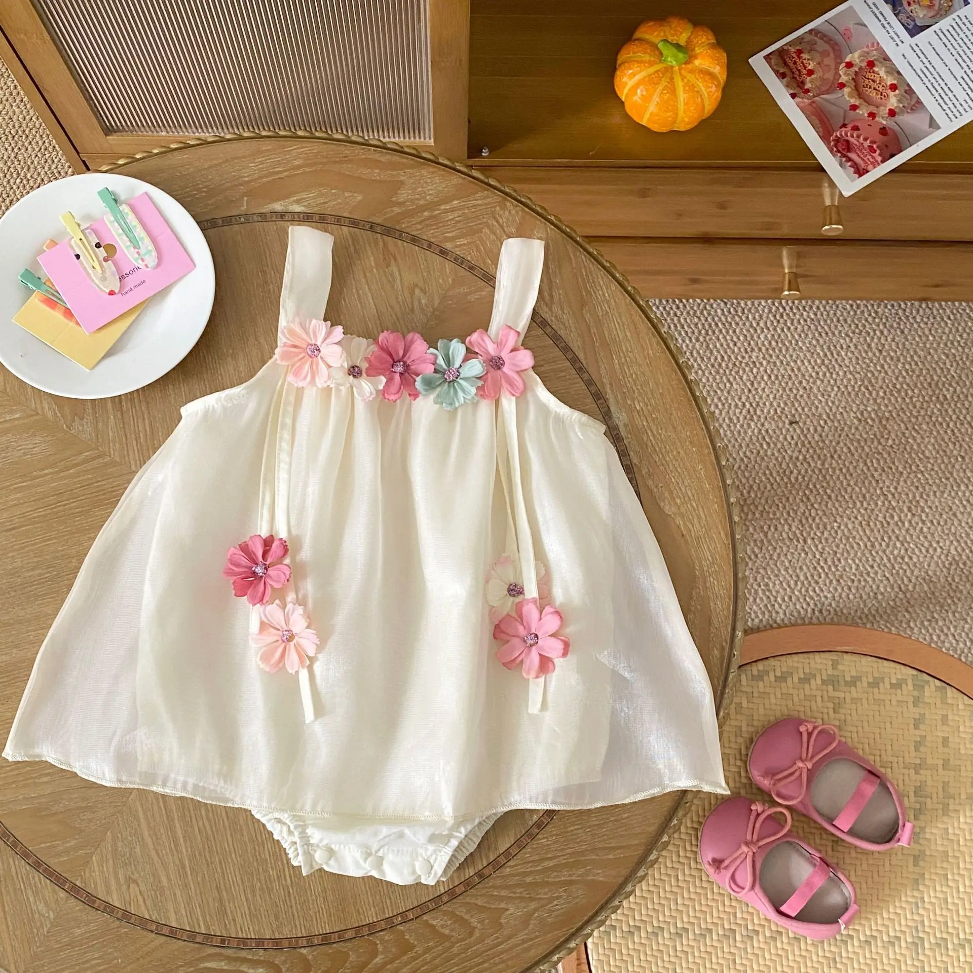 

2026 Baby Summer Dress Children's Summer Baby Vest Princess Dress Fashion and Beautiful Kids Sleeveless Rompers