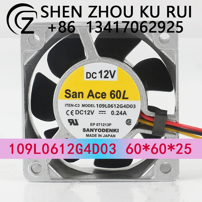 

Оригинальный Sanyo 6 см 109L0612S403 6025 12 В 0,17 А металлическая алюминиевая рама - термостойкий - длительный срок службы - вентилятор