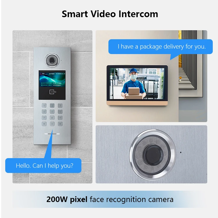 4G Wireless Multi-Apartment Audio Intercom System Door Phone With Intercom Features