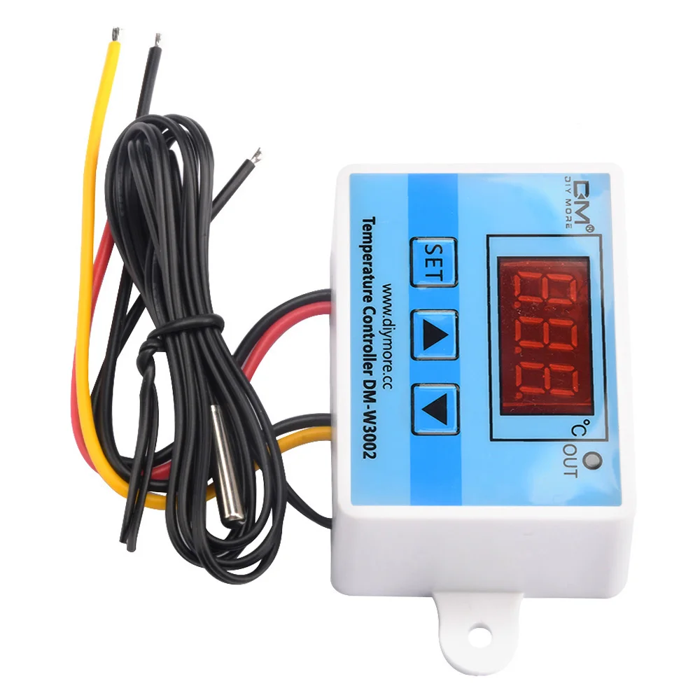 W3002 LED Digital Temperature Controller Thermostat Thermoregulator Sensor Meter 12V/24V/110V 220V  Fridge Water Heating Cooling