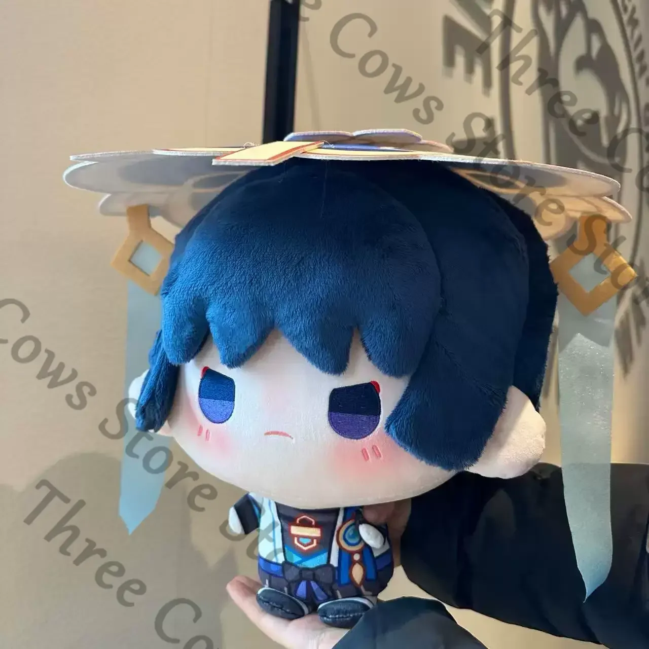 30cm Anime Genshin Impact Wanderer Scaramouche Balladeer Cosplay Cartoon Fluffy Puppet Cotton Printing Maumet Accessories Gift view 3