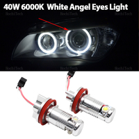 for BMW X5 E70 X6 E71 E90 E91 E92 M3 E89 E82 E87 Auto Head Lamp 12V 2pcs H8 LED Angel Eyes Headlight Led Marker Lights Canbus