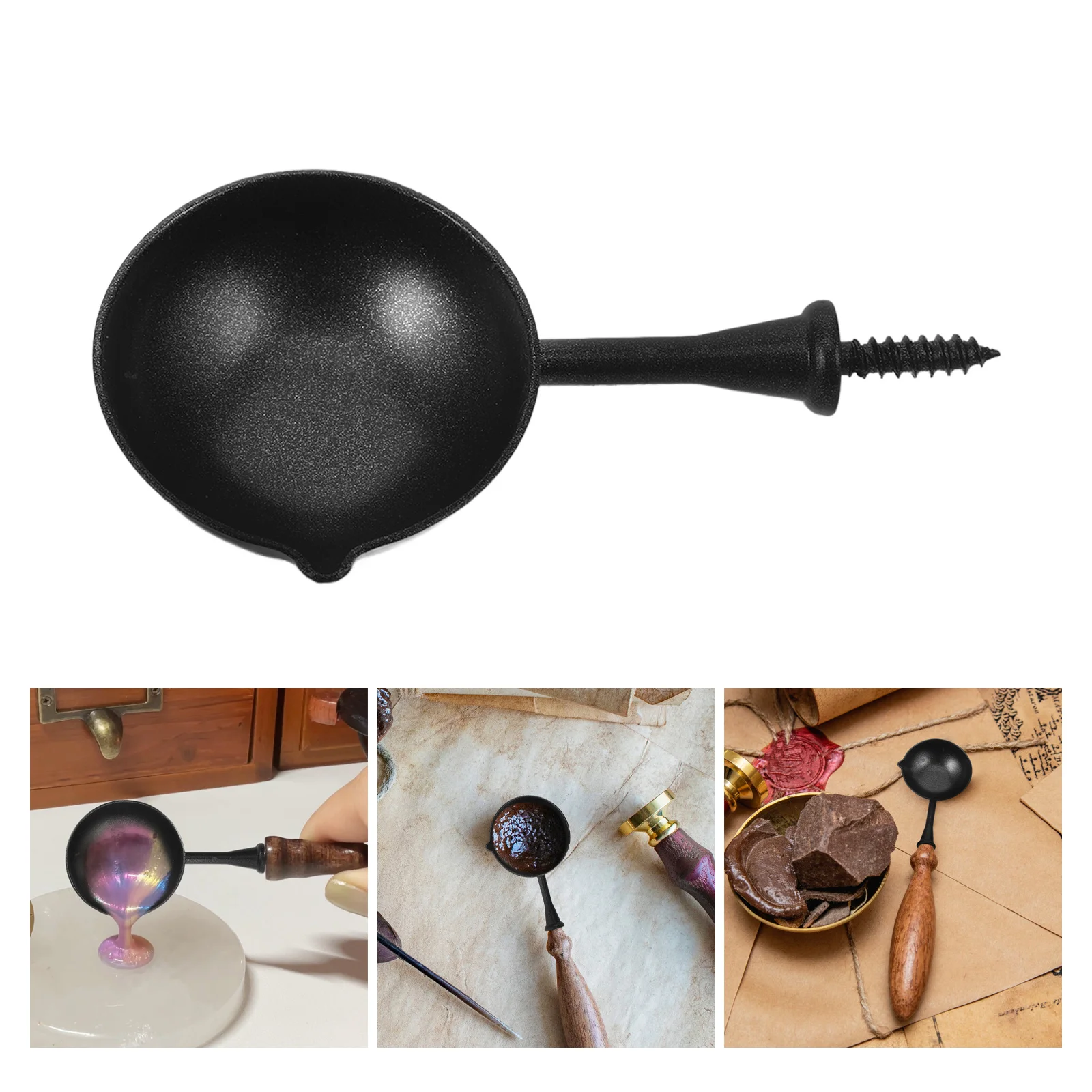 6Pcs Wax Seal Spoon Multi Function Heat Resistant Tool for Wax Sealing Crafts Warmers Envelope Decoration Scoop