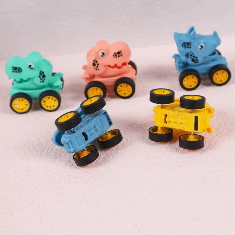 5pcs Gift Plastic Dinosaur Pull Back Cars T-Rex Fast Inertial Sturdy Mini Vehicles Toy Party