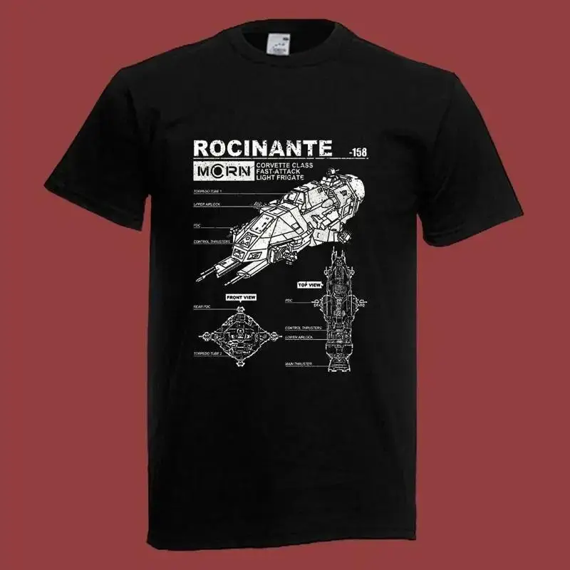 Camiseta Rocinante Specs The Expanse para hombre, color negro, talla S 5Xl