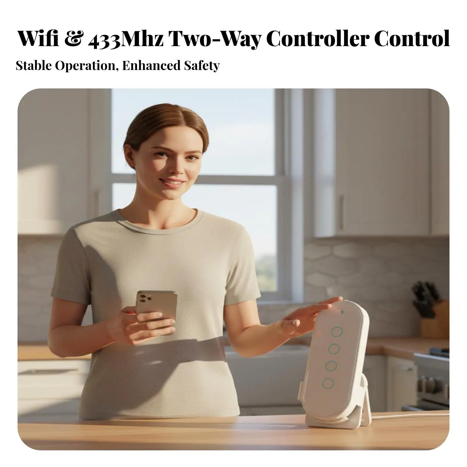 Smart Remote Controller for Home Automation with Voice Assistant and Mobile App Control for Outlet Timer