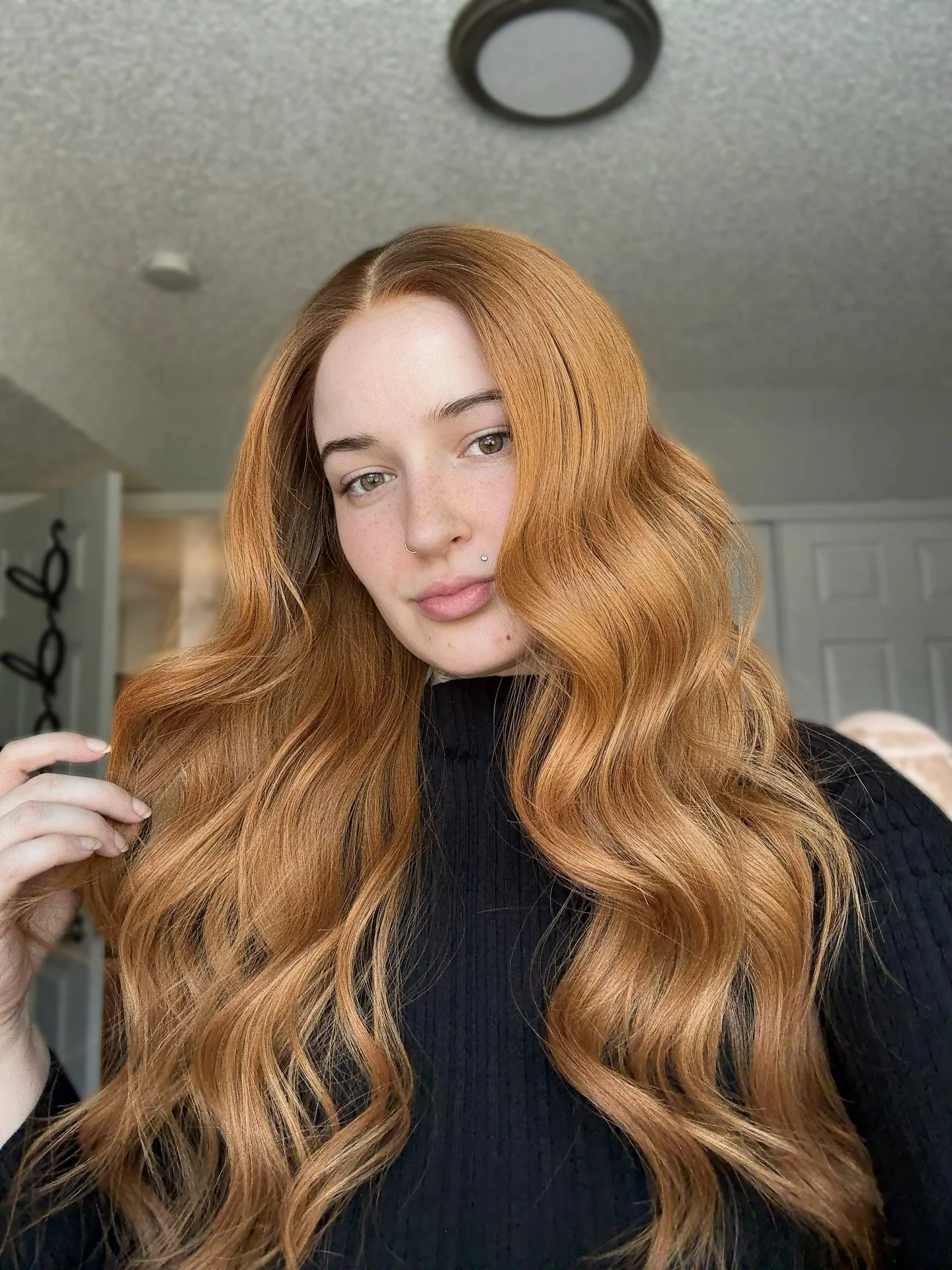 Good Quality Ombre Honey Brown HD Wig Soft Natural Synthetic Lace Front Wig Long Length Body Wave Natural Hairline Glueless Wigs