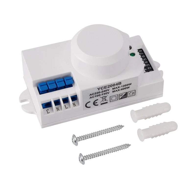 

220V 360 Degree Microwave Sensor Light Switch Induction Microwave Motion Sensor Switch Vibration Sensor-Retail