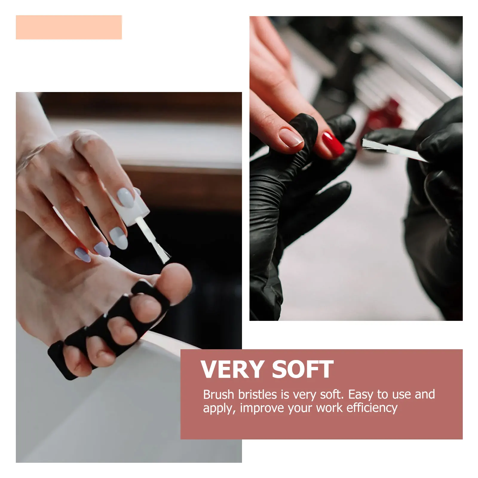 

200pcs Nail Polish Replacement Brushes Long Oval Bristles Soft Material Easy to Use Manicure Tools Nail Oil Brushes Gel Brush