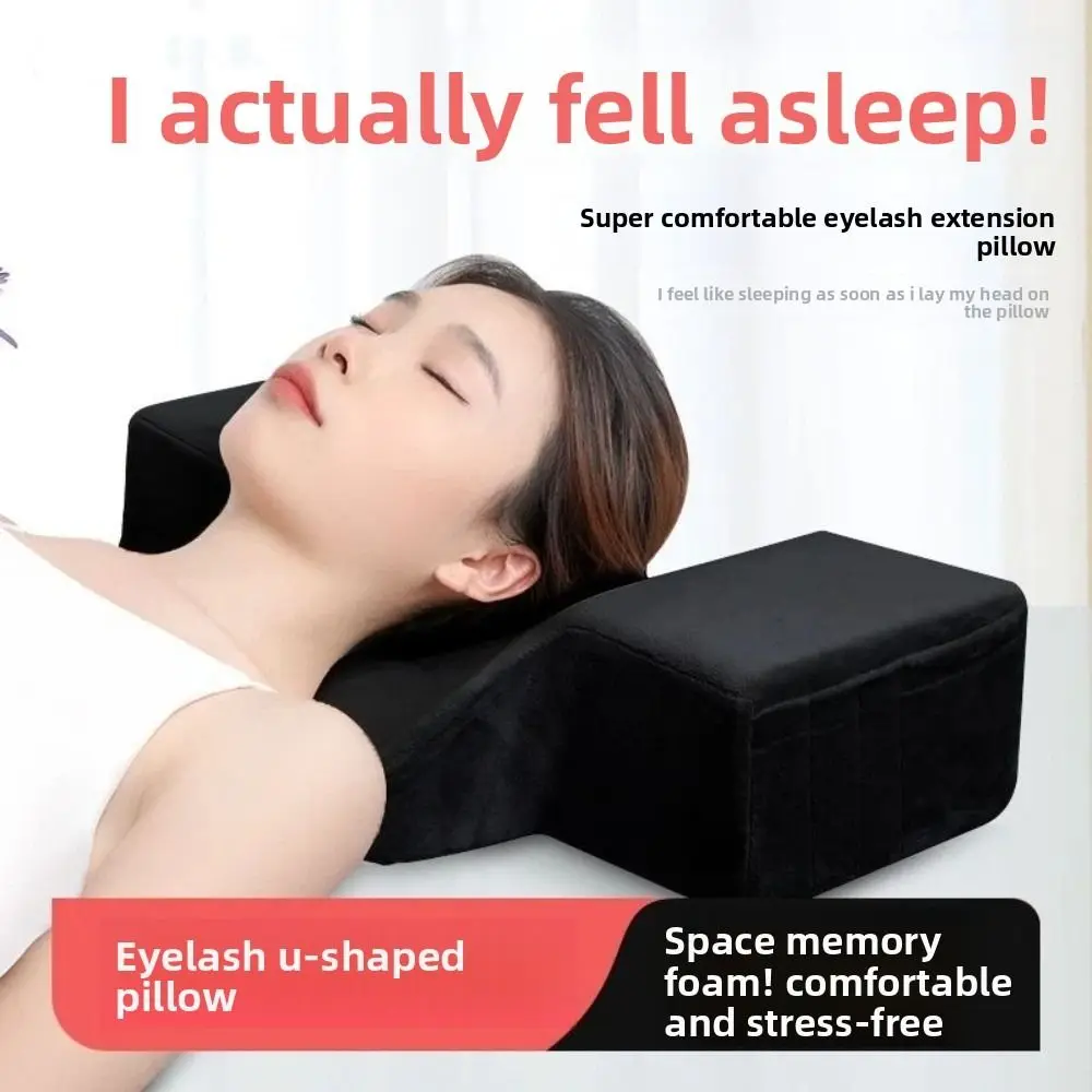 低反発まつげ枕 人間工学に基づいた曲線 まぶたサポートクッション ネックサポート枕 バタフライ型 快適