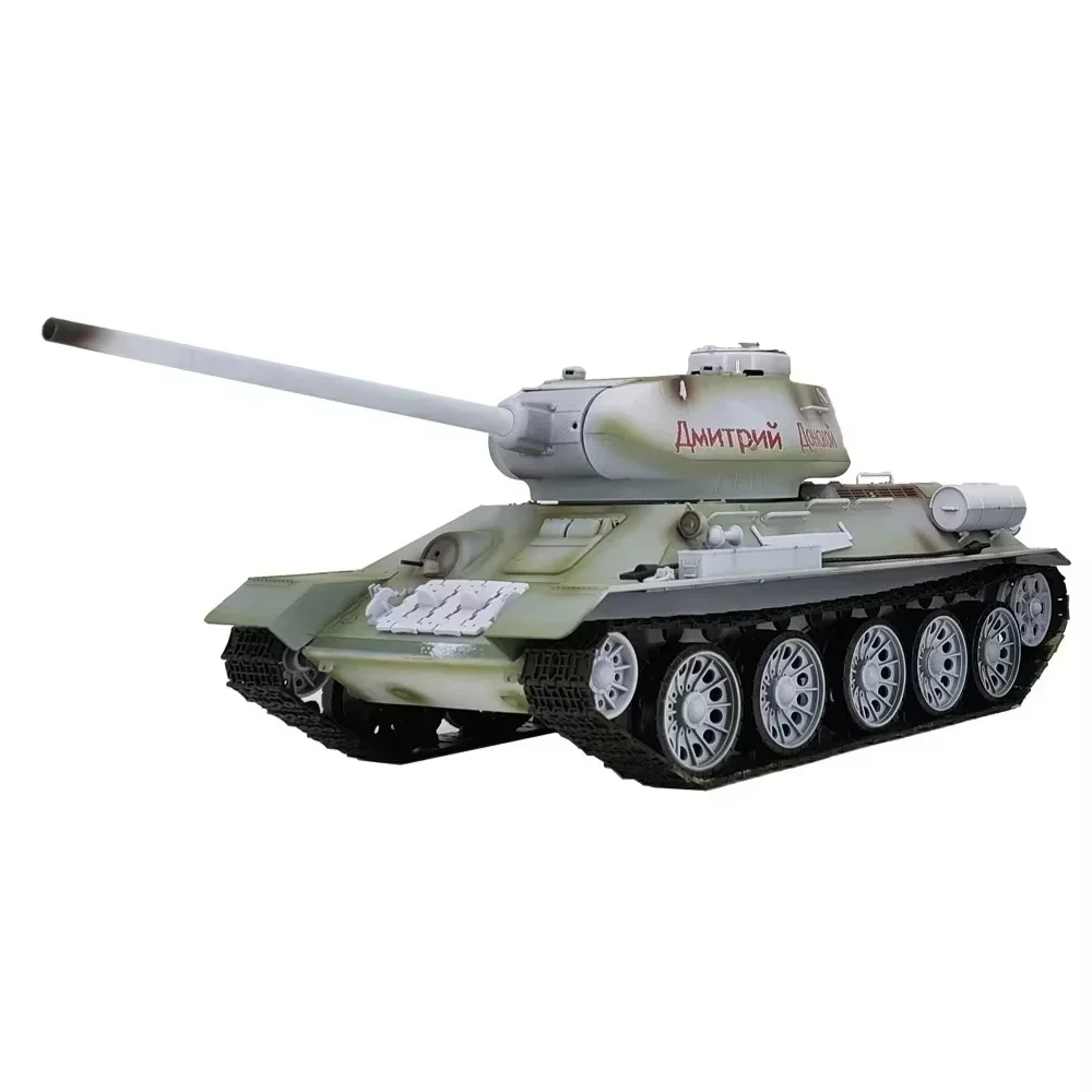 New Remote-controlled Tank 3909-1 Russian T34/85 Large Multifunctional Combat Simulation Rc Tank Model Children's Outdoor Toy