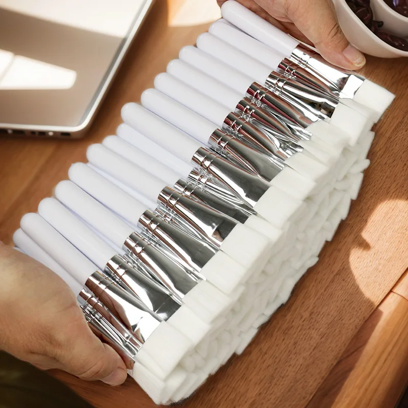 

10 шт., профессиональная красота, нейлоновая маска для лица, кисть, мини-кисть для маски, мягкий плоский аппликатор для маски для лица