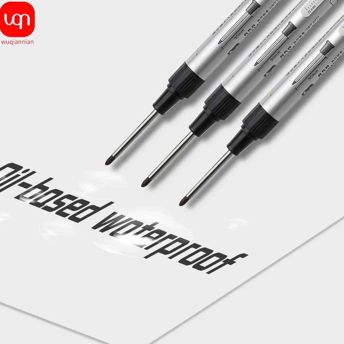 WQN-3/6PCS 30mm Deep Hole Long Tip Metal Punch Pen Waterproof Bathroom Woodworking Decorative Multi-Purpose