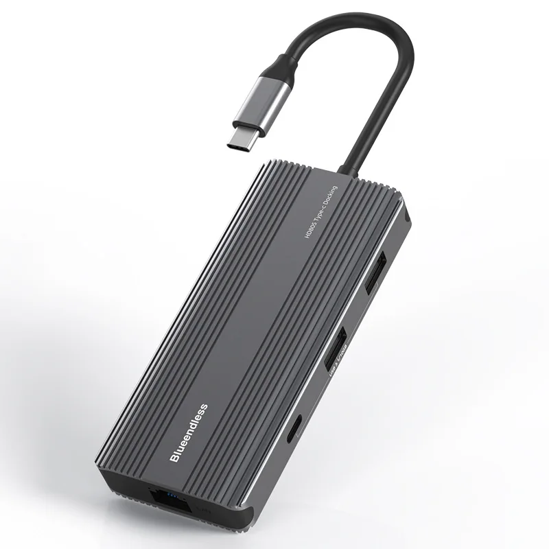 

Type-c docking station HDMI 8K/30Hz network port USB 3.1 splitter, eight-in-one notebook, docking station