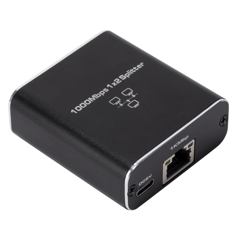 جيجابت إيثرنت الفاصل 1 في 2 خارج مع كابل الطاقة USB RJ45 إيثرنت مقرنة الفاصل عالية السرعة للكمبيوتر المحمول صندوق التلفزيون راوتر