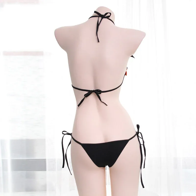 Women Gothic Devil Bat Sexy Lingerie Mini Bra Underwear Set Cool Sleep Pajamas Halloween Night Stage Costume view 4