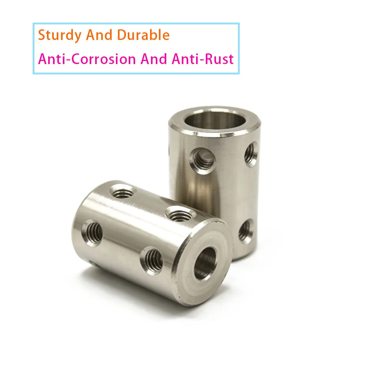 3mm 4mm 5mm 6mm 8mm 10mm 12mm 45 # Steel Rigid Shaft Coupling Motor Transmission Connection Sleeve DIY Motor Accessories