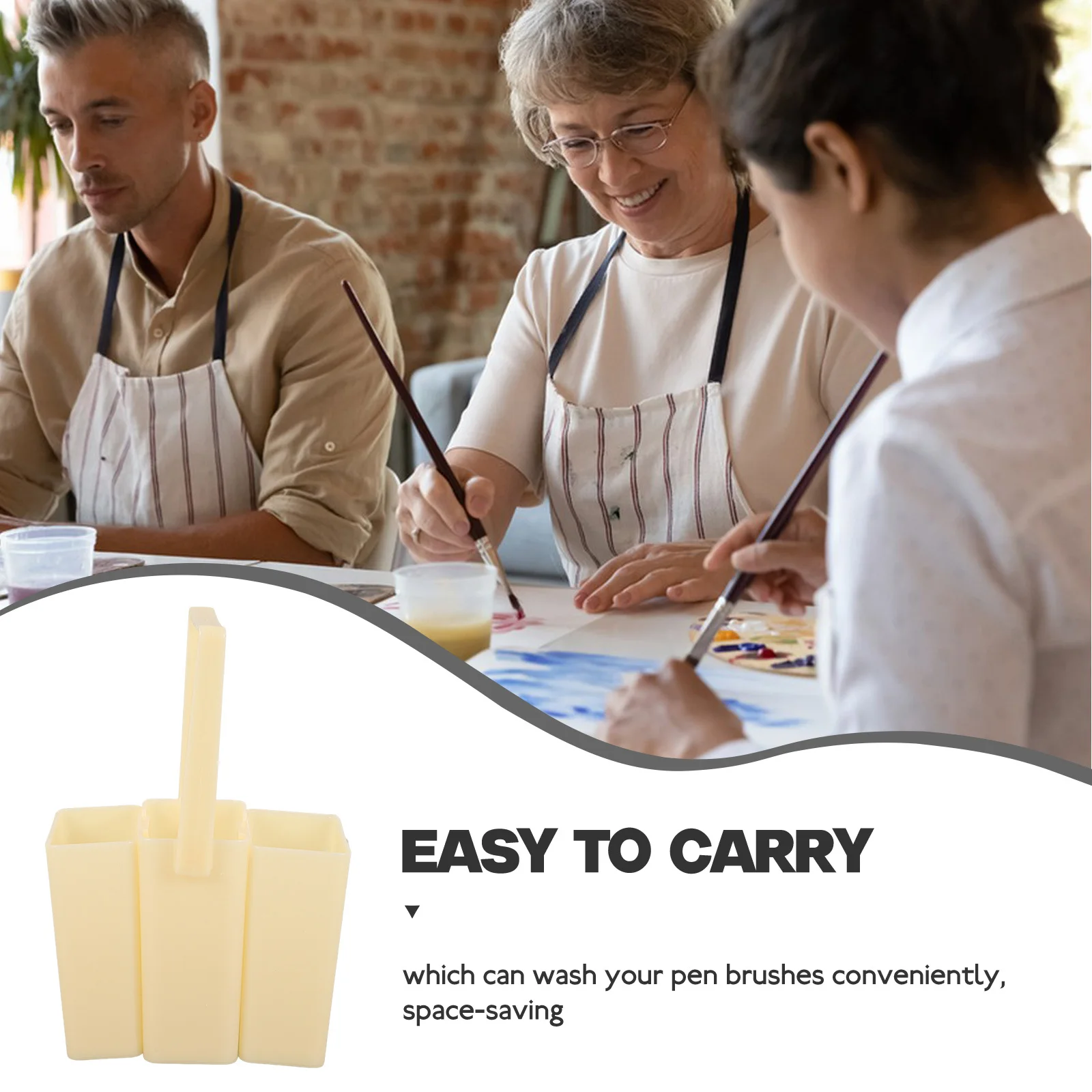 ชุดอุปกรณ์ล้างแปรง 1 ชุด ถังล้างพลาสติกแบบถอดได้ อุปกรณ์ศิลปะแบบพกพา เครื่องมือล้างแปรงสำหรับใช้ในบ้าน โรงเรียน และการฝึกอบรม