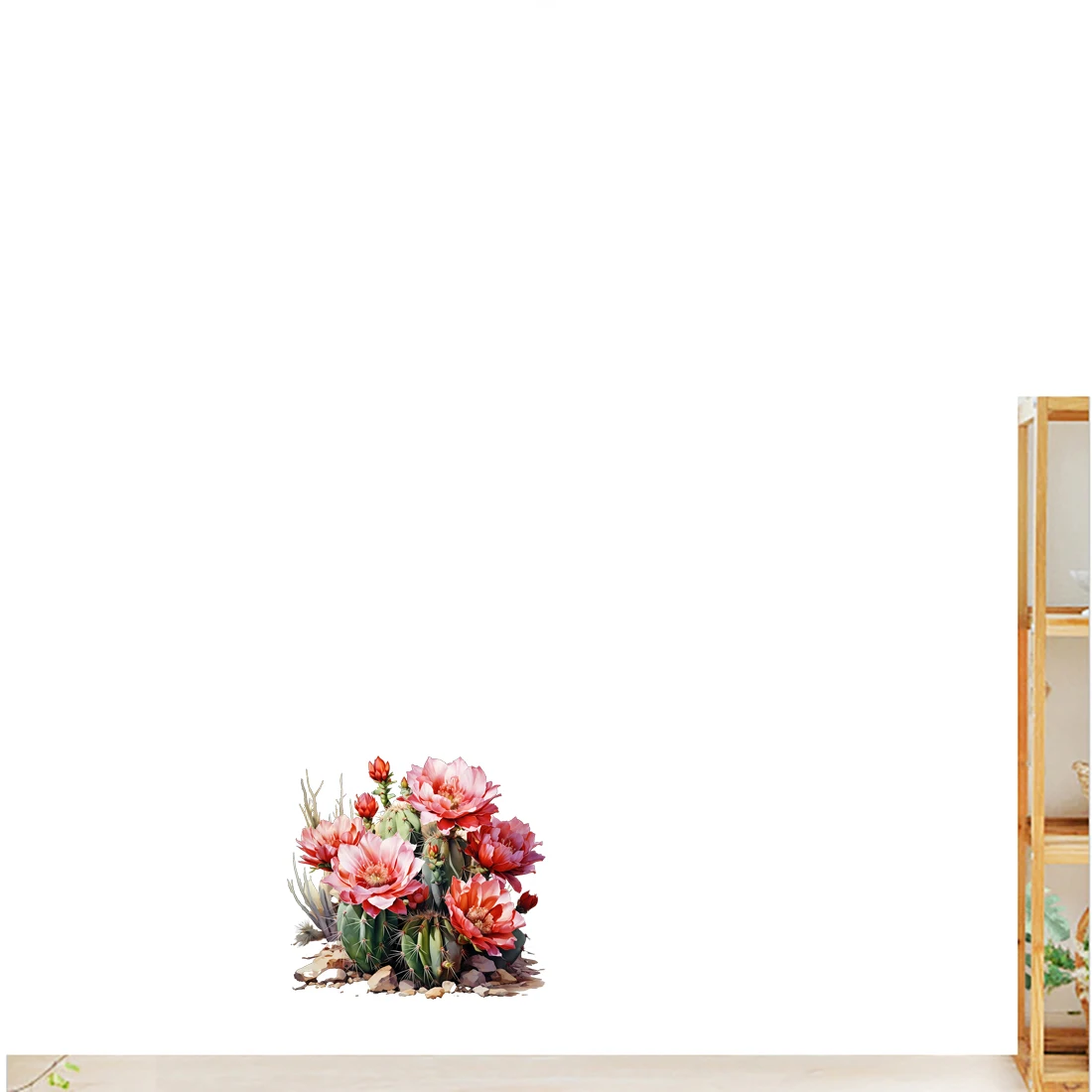 Three Ratels CJ9 Desert cactus flower stickers for home decoration self-adhesive stickers