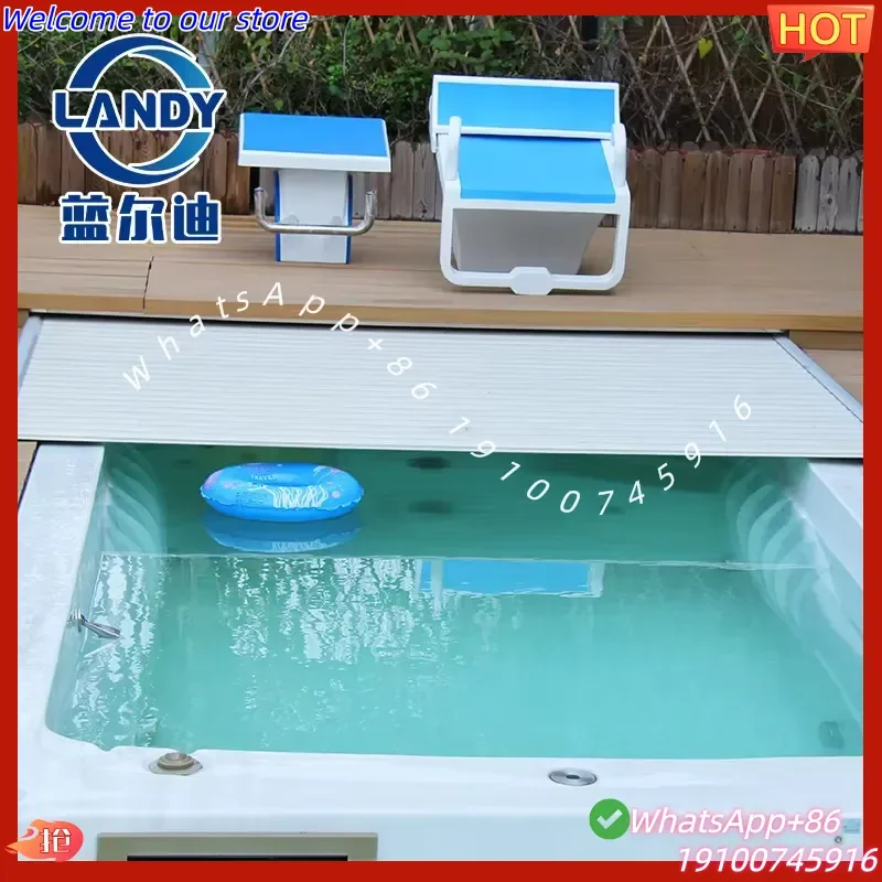 2026Hot Automatic Aluminum Track Pool Cover Waterproof Anti-UV Swimming Pool Safety Cover for Ground Swimming Pool