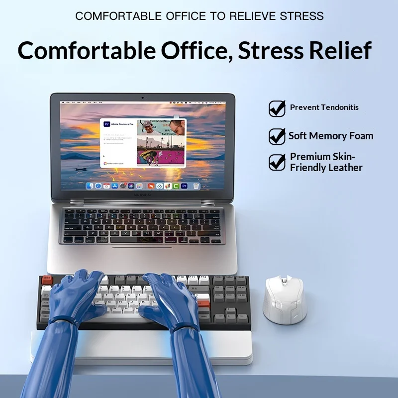 Keyboard Wrist Rest Soft Leather Sponge Ergonomic Palm Rest For Office Desktop Computer Mechanical Keyboard Relieve Hand Fatigue