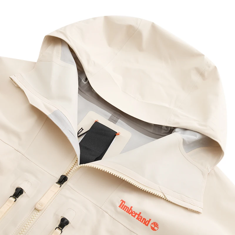 سترة/معطف رجالي من Timberland مصنوع منسوج بغطاء للرأس رفيع للتدريب على الجري A41Sfefl