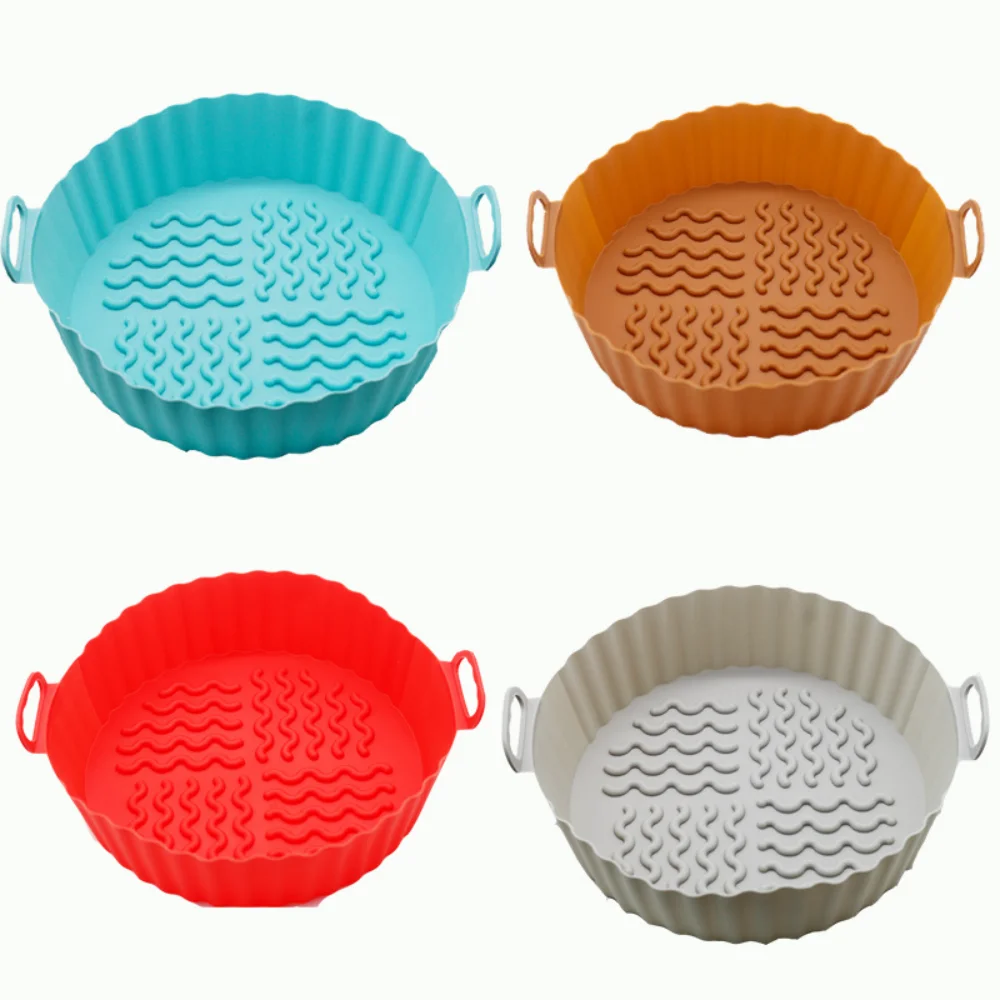 Kitchen Gadgets Round Air Fryer Silicone Liner 6.8 Inch for 5 To 8 Quarts Non stick Reusable Easy To Clean Kitchen Accessories