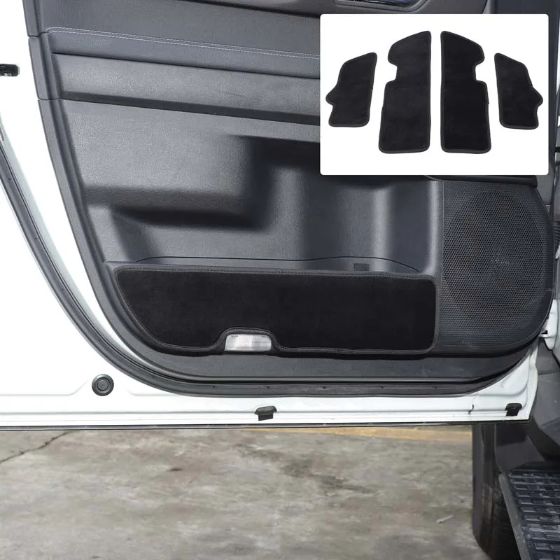

4piece set Velvet Black For Toyota Land Cruiser Prado 250 LC250 2024+ Car Door Anti-Dirty Mat Decoration Sticker Car Accessories