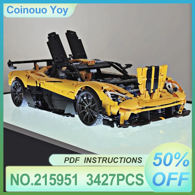 MOC-215951 New Speed Sports Car Racing Coupe Vehicle 1:8 Model Building Block Puzzle Toys Kids DIY Toys Gift Christmas Gift Kids