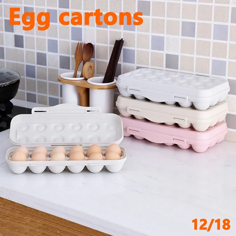 

Compartmentalized Egg Carton Tray Kitchen Fridge Crisper Household Organizer Fridge Kitchen Storage Accessories