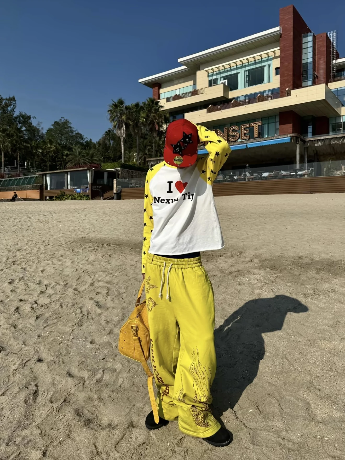 

Мужские повседневные брюки American Yellow Tone Street Style: свободный крой, прямые штанины, эффект потертости, хлопок, комфортные, дышащие