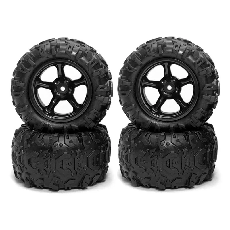 4Pcs Rubber Tire Wheel Tyre For Deerc 9300 9310 Pxtoy 9300 9302 9303 9304 1/18 RC Car Spare Parts Accessories